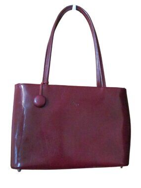 Monsac Vintage Burgundy Leather Shoulder Tote Bag  - Excellent Condition